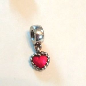 Pandora Red Heart Dangle charm
